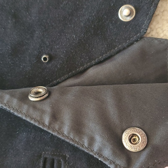 Black Suede Vest with Silver Buttons - Picture 7 of 7